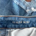 American Eagle distressed denim hi rise mini skirt size 0 92% cotton Photo 1