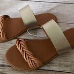 Braided Sandals, Size 8 Gold Photo 1