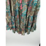 Catherine Malandrino  Womens Paisley Satin Maxi Skirt Size L Boho Gypsy Hippie Photo 2