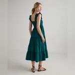 NWT Quince Women’s 100% Organic Cotton Poplin Smocked Midi Dress – Green, Size M Green Size M Photo 7