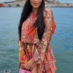 ZARA Dress boho printed viral blogger summer long sleeve Vacation Photo 0