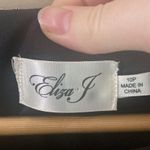 Eliza J golden floral scalloped lace mesh overlay shift cocktail dress size 10p Photo 6