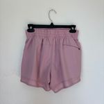 Solid Pastel Pink Athletic Shorts Photo 3