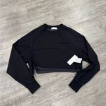 Treasure & Bond  Black Cropped Sweatshirt Photo 3