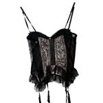 Victoria's Secret Victoria's‎ Secret Black Lace Bustier Corset Top Garter Straps Size 36B NEW Photo 4