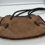 Furla  Suede Bag with Braided Handles RARE Photo 11