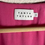 Tanya Taylor  Sasha Pink Floral Puff-Sleeve A-Line Wrap Mini Party Dress Size 4 Photo 14