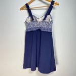 Lands' End  Swim Dress Underwire Blue White Modest Coastal Grandma  Beach Size 6D Photo 3