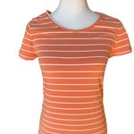 Isabel Maternity by Ingrid & Isabel Midi Dress Striped Short Sleeve Womens Small Orange Size undefined Photo 4