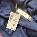 Live Love Dream  Seriously Soft Knit Top Women's Med Navy Floral Embroidered Boho Photo 4