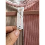 Daily Practice Anthropologie Pink Cream Color Block Ribbed Robe Duster XL Photo 4