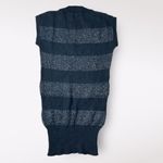 Armani Jeans Grunge Striped‎ Short Sleeve Sweater Size 6 Black Photo 4