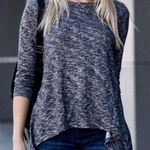 Grey Knit Marled Hacci Sidetail 3/4 Sleeve Size XXL Photo 6