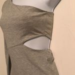 BCBGeneration BCBG One Shoulder Grey Cotton Cut Out Dress Photo 1