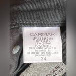 CarMar Women’s High Waisted Cuffed Hem Black Denim Shorts Size 24 Photo 4