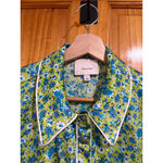 Cinq à Sept Cinq A Sept Womens Leon Sleeveless Pearl Snap Floral Print Blouse Size Large Photo 1