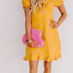 Entro mustard & pink floral mini dress Photo 0