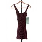Stylish Johnny Wujek Burgundy Ruched Dress Photo 1