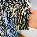 Eliza J Long Sleeve Spotty Dot Animal Chiffon Maxi Dress Black & White 6 Photo 5