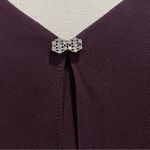 Slny  Tiered Rhinestone Capelet Dress in Fig Size 14 NWT Photo 4