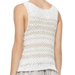 Rag and Bone  Women’s Size L White Tan Knit Lizette Striped Loose Sweater Tank Top Photo 1