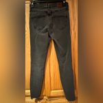 Madewell Women's High Riser Ripped Skinny Jeans in Black Sea Raw Hem Size 27 Photo 8