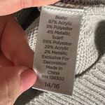 Avenue Metallic Silver Crewneck Sweater Size14/16 Plus Holiday Size 14 Photo 5