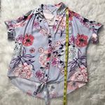 Candie's Crop Top Candie’s floral rayon top with front tie XS NWT Photo 3