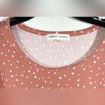 Madison & Hudson Women’s 3X Polka Dot Blouse Ruffle Short Flutter Sleeve Top Pink Photo 2
