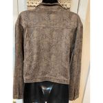 Fade faux snakeskin jacket Tan Photo 1