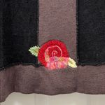 One Girl Who Black Floral Embroidered Full Front Zip Sweater Photo 13