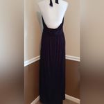 Black Jersey Knit Halter Maxi Dress Braided Belt by Fervour From Modcloth 1X Photo 3