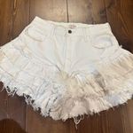 Boutique , white ruffled jean shorts Photo 0