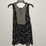 Umgee  Chloe, black white and green floral print tank top Photo 4