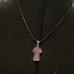 Light Lavender Mushroom Necklace Purple Photo 3