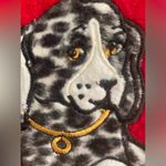 Lisa International Red Boiled Wool Dog Themed Zip Up Vest L READ description Size L Photo 6