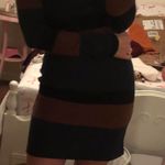 Boutique Color Block Turtleneck Dress Photo 1