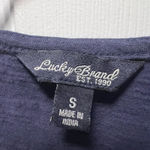 Lucky Brand  Navy Blue Embroidered Tank Top Small Photo 2