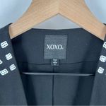 XOXO  Sequin Embellished Embroidered Chiffon Hem V Neck Peplum Jacket Size S‎ Photo 1