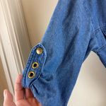 Spencer Alexis 80’s GoldTone Zippers & Other Metal Detail Denim Dress Gold Size 4 Photo 6