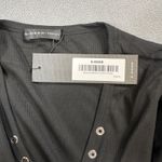 S.DEER Concept Top Womens XL Black Ribbed Snap Button Long Sleeve Shirt S Deer Photo 3