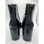 Steve Madden Black Ankle Boots Size 6.5 m women's Tolerate Crocodile Photo 3