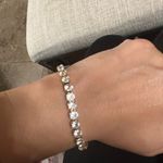 Beautiful big stones tennis bracelet. Vintage look but brand new Gold Photo 2