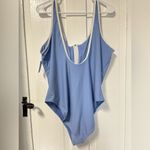 Old Navy NWT Half Zip One Piece swimsuit in light blue size XXL Photo 2