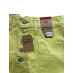 LEVIS High Waisted Lime Denim Mom Shorts Size 27 NEW Green Photo 6
