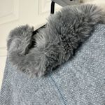 Fratelli Talli black fringe poncho cape One size fits most Made in Italy Gray Photo 5