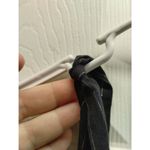 Lucky Brand NWT Size XL Black Silver Metallic Stripe Peplum Tank Tie Shoulders Photo 4