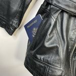 wilson's leather  2000s Black Belted Thinsulate Short Trench Coat Jacket womens L Photo 4