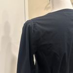 Veronica Beard  Black Peplum Pintuck Structured Minimalist Office Siren Blouse Photo 7