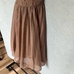J.Crew  Brown Empire Waist Cotton Spaghetti Strap A-Line Knee Length Dress Size 0 Photo 4